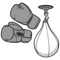 Boxing Equipment Illustration