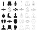 Boxing extreme sports black,outline icons in set collection for design. Boxer and attributes vector symbol stock web