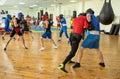 Boxing fighters practice