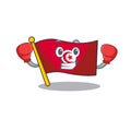 Boxing flag tunisia on in the mascot