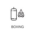 Boxing flat icon or logo for web design.