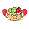 Boxing fruit tart character cartoon