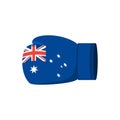 Boxing glove Australia. Australian boxing. Vector illustration