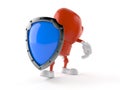 Boxing glove character with protective shield