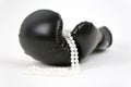 Boxing glove with pearls