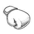 Boxing Glove Protect Sportwear Monochrome Vector