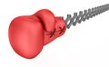 Boxing glove surprise, isolated Royalty Free Stock Photo