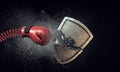 Boxing glove surprise . Mixed media Royalty Free Stock Photo