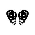 Black solid icon for Boxing Gloves, fight and punch