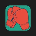 Boxing Gloves Icon Royalty Free Stock Photo
