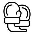 Boxing gloves icon outline vector. Boxer club