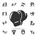 boxing gloves icon. Set of Cfight and sparring element icons. Premium quality graphic design. Signs and symbols collection icon fo Royalty Free Stock Photo