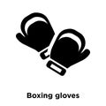 Boxing gloves icon vector isolated on white background, logo con Royalty Free Stock Photo