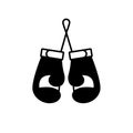 Boxing gloves icon vector isolated on white Royalty Free Stock Photo