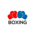 Boxing gloves logo icon design vector