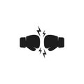 boxing gloves logo vector icon illustration Royalty Free Stock Photo