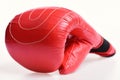 Boxing gloves in red color isolated on white background Royalty Free Stock Photo