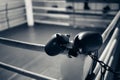 Boxing gloves in the ring Royalty Free Stock Photo