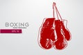 Boxing gloves silhouette.