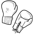 Boxing gloves sketch