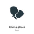 Boxing gloves vector icon on white background. Flat vector boxing gloves icon symbol sign from modern sport collection for mobile Royalty Free Stock Photo