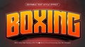Boxing headline text effect, editable Text Effect Royalty Free Stock Photo