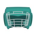 Boxing helmet green. Boxer mask isolated. Spor Accessory for training