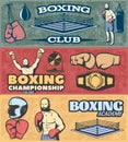 Boxing Horizontal Banners Set