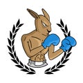 Boxing kangaroo illustration