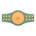 Boxing king belt icon cartoon vector. Sport box Royalty Free Stock Photo
