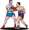 Boxing knockout punch Royalty Free Stock Photo