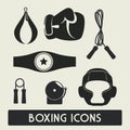 Boxing label design vector illustration eps10 graphic Royalty Free Stock Photo