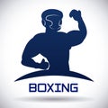 Boxing label design vector illustration eps10 graphic Royalty Free Stock Photo