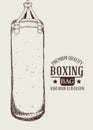 Boxing label design vector illustration eps10 graphic Royalty Free Stock Photo
