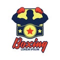 Boxing logo with text space for your slogan / tag line