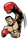 Boxing man punch Royalty Free Stock Photo