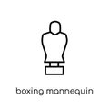 Boxing Mannequin icon. Trendy modern flat linear vector Boxing M Royalty Free Stock Photo