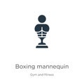 Boxing mannequin icon vector. Trendy flat boxing mannequin icon from gym and fitness collection isolated on white background.