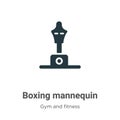 Boxing mannequin vector icon on white background. Flat vector boxing mannequin icon symbol sign from modern gym and fitness