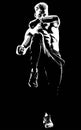 Boxing martial art vector illustration isolated on black background