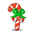 Boxing mascot candy cane in cartoon jars