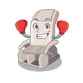 Boxing massage chair isolated in the character