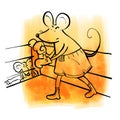 Boxing Mouse Royalty Free Stock Photo