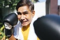 Old man get the boxing traning Boxing boxing Royalty Free Stock Photo