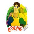 Boxing Player for Sports concept.