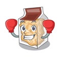 Boxing pork rinds isolated in the cartoon
