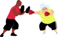 Boxing practice for seniors