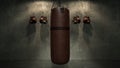 Boxing punch bag. 3d rendering Royalty Free Stock Photo