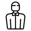 Boxing referee icon outline vector. Fight club