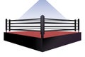 boxing ring arena design vector flat isolated illustration